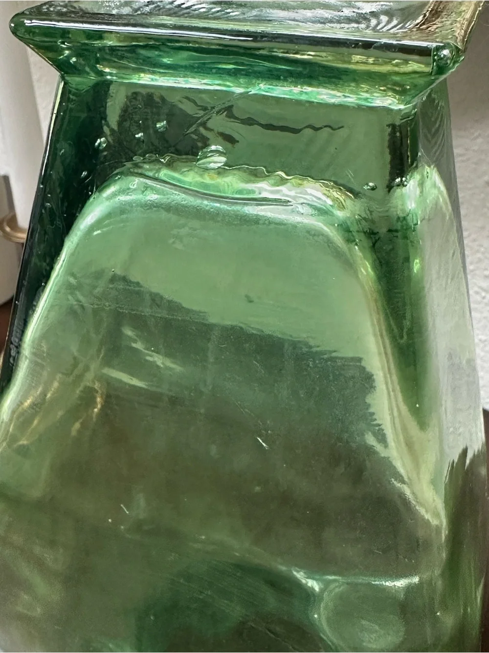 Green Glass Decorative Vase - Home Accents